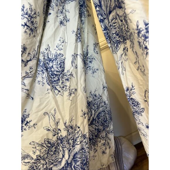 Melange Home Duvet Cover Navy Toile, King Size 80 x 104” 100% Cotton - Picture 9 of 15